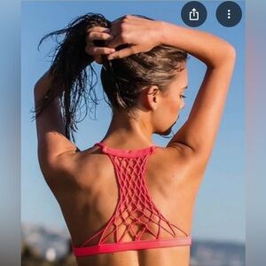 Mikoh Maui Bikini Top Vibrant Pink size Large